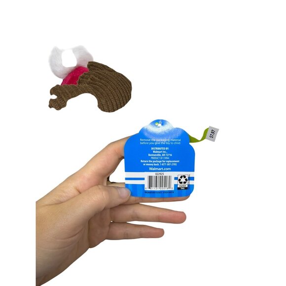 NWT Spark Create Imagine Santa Moose Baby Plush Soft Knit Rattle Toy Christmas - Picture 4 of 4